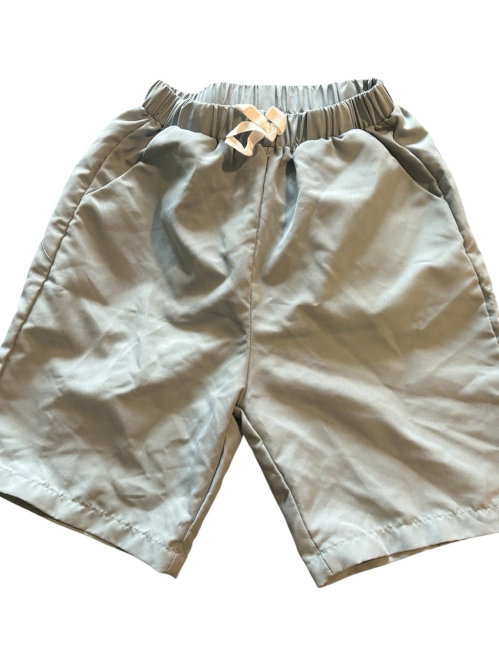 🟢SHEIN Sage Green Elastic Waist Kids Shorts